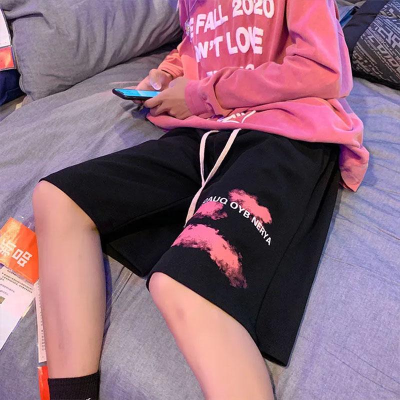 Men's Summer Large Size Loose and Comfortable Breathable Cool Thin Running Outer Wear Shorts Casual All-match Fashion Printing Basketball Pants