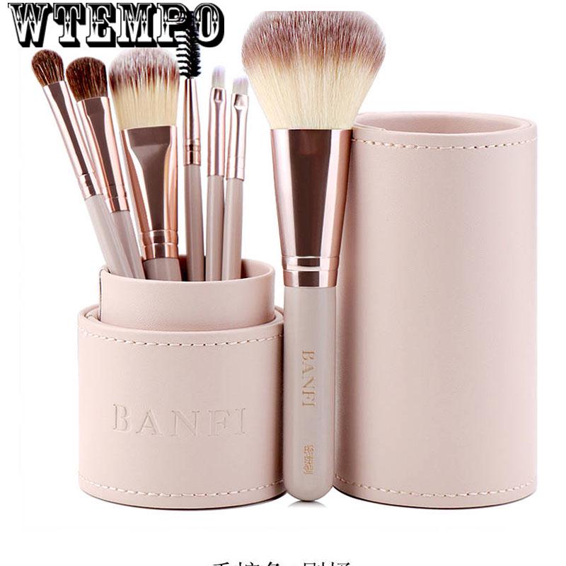 7Pcs/Set Professional Makeup Brush Set Cosmetic Tools Make-up Toiletry Kit Natural Make Up
