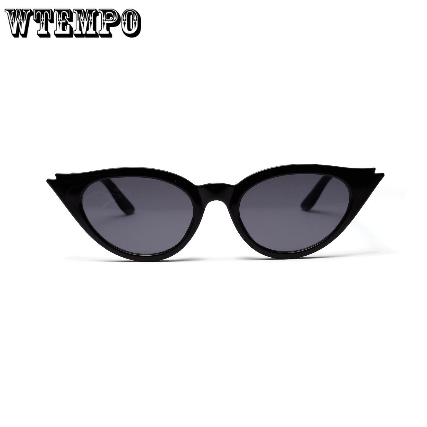 WTEMPO Cat ear glasses sunglasses ladies small box retro popular glasses
