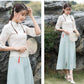 Female Han Chinese Clothing Suit Mandarin Collar Blouse Embroidered Skirt Suit