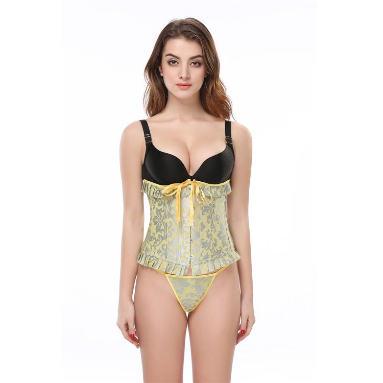 Red Women Mesh Grid Lingerie Basque Corselet Bustier Floral Lace Overlay Corset Overbust Plus Size