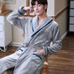 Autumn Winter Pajamas for Women Men Couple Nightgown Thick Velvet Flannel Bathrobe Coral Fleece Long Sleeve Pyjamas Casual Loose Homewear Sleepwear