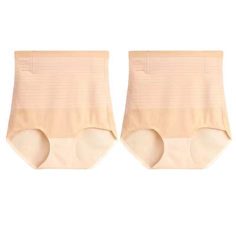 Summer Ultra-thin High-waist Women's Panties Belted Non-curling Shaping Panties Ice Silk Powerful Abdomen Pants