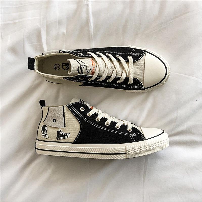 Men's High Top Sneakers Casual Skateboarding Shoes Sports Shoes Breathable Hip Hop Walking Shoes Street Shoes Chaussure Homme