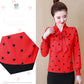 Chiffon Shirt Women's Spring Top Western Style Loose Large Size Long Sleeve Bottoming Shirt