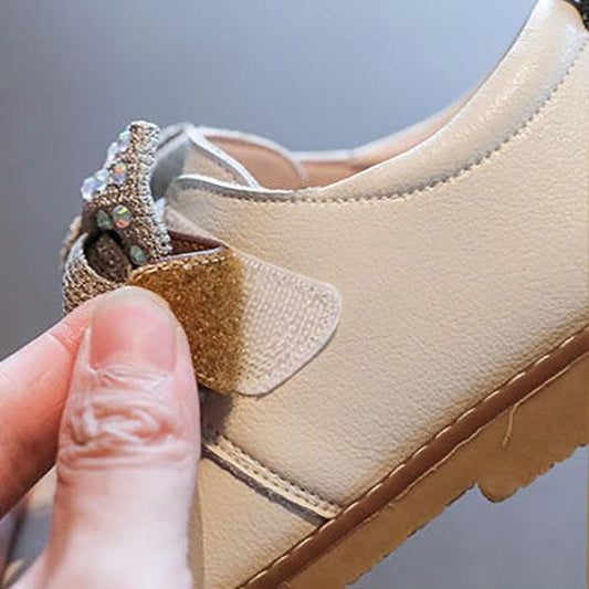 Children's Princess Leather Shoes Girls Spring Autumn Solid Color Bow Decoration Casual Single Shoes