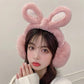 Women's Winter Soft Cute Rabbit Ear Bowknot Sequins Earmuffs Warm Cycling Ear Protection Windproof Antifreeze Plush Ear Pad Cover Rabbit Ears Earflap