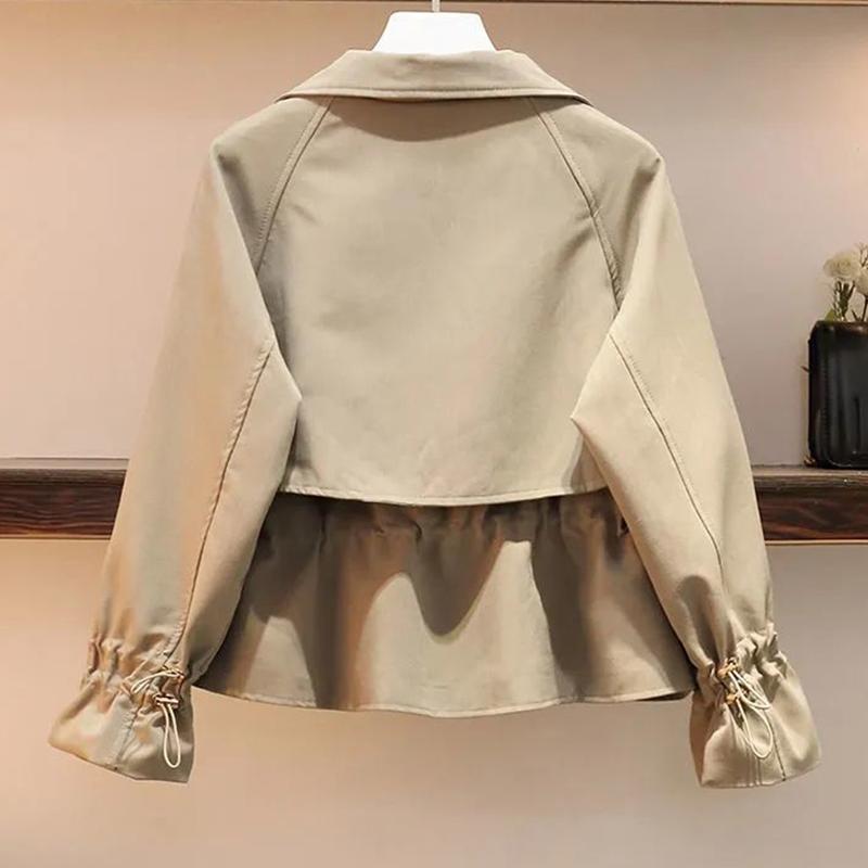 Suit Women Autumn Short Windbreaker Women's Jacket Plus Size Women's Slimming Vest Skirt Two-piece Suit