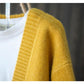 Color Matching Jacquard Knitted Sweater Cardigan Casual Versatile Knitted Sweater Jacket V-neck Long-sleeved Warm Retro Style