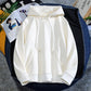 Basic Solid Color Plush Hooded Men's Autumn and Winter Casual Oversized Sweater