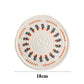 Cotton Hand-woven Printed Placemats Retro Country Style Round Coaster Insulation Mat Autumn and Winter Dining Table Mat