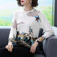 Autumn Winter 3D Printed Woolen Sweater Vintage Knit Bottoming Sweater Warm Plus Size Wool Blend Jumper Tops