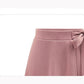 Bow Tie Irregular Large Hem Skirt Women's Large Size High Waist Slit Skirt Solid Color Slim A-line Skirt