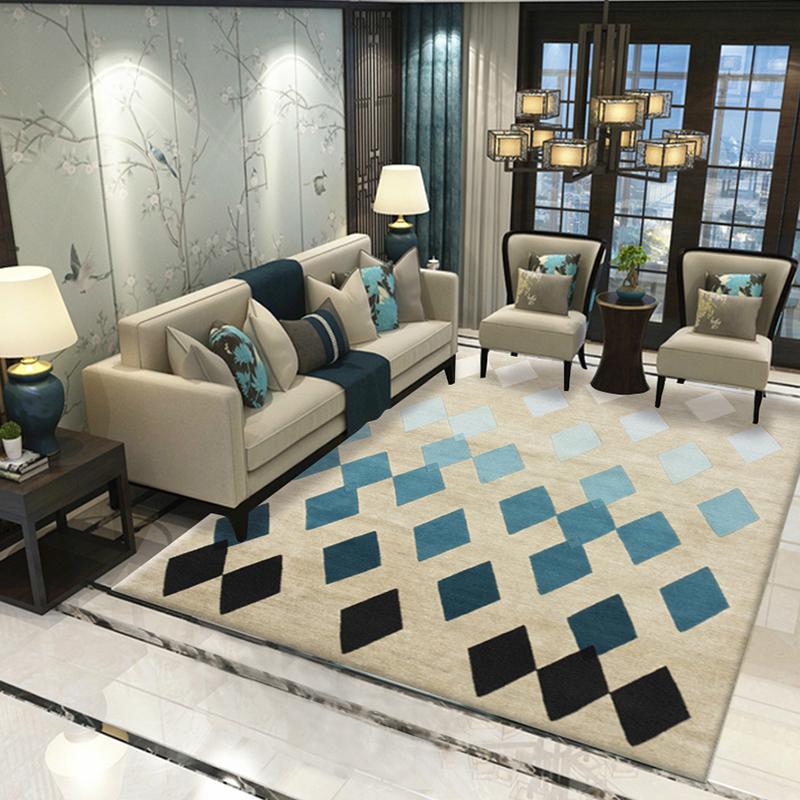 Nordic Carpets for Living Room Bedroom Rug and Carpet Geometric Chair Non-Slip Cloakroom Floor Mat