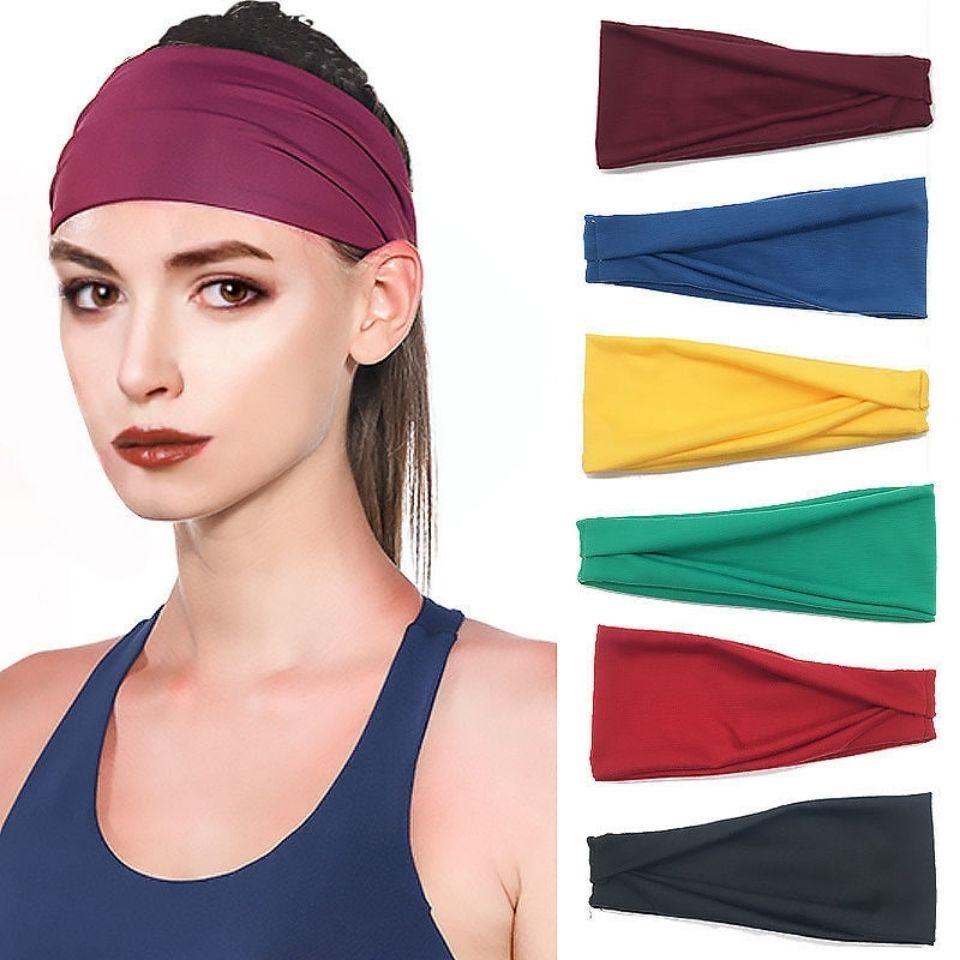 2pc Sports Sweat-absorbing Headband Yoga Fitness Sweat-absorbing Headband for Men and Women Super Elastic Wide-brimmed Sports Hairband