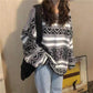 Autumn and Winter Long-sleeved Korean Sweater Loose Round Neck Female Wild Sweater
