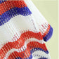 Loose Ice Silk Sunscreen Tops Thin Hollow Knitted Blouses Women's Casual Tops Personality Hollow Color Matching Sweet Pullovers
