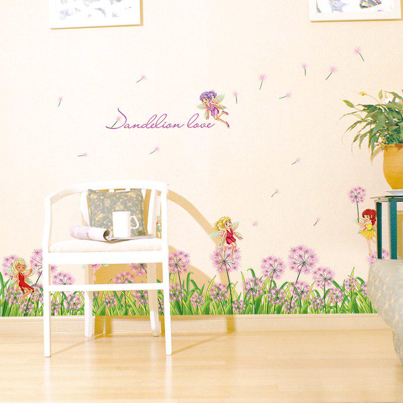 [sticker ]Dandelion Flower Fairy Wall Stickers Home Decor Living Room Kitchen Children Bedroom Deca