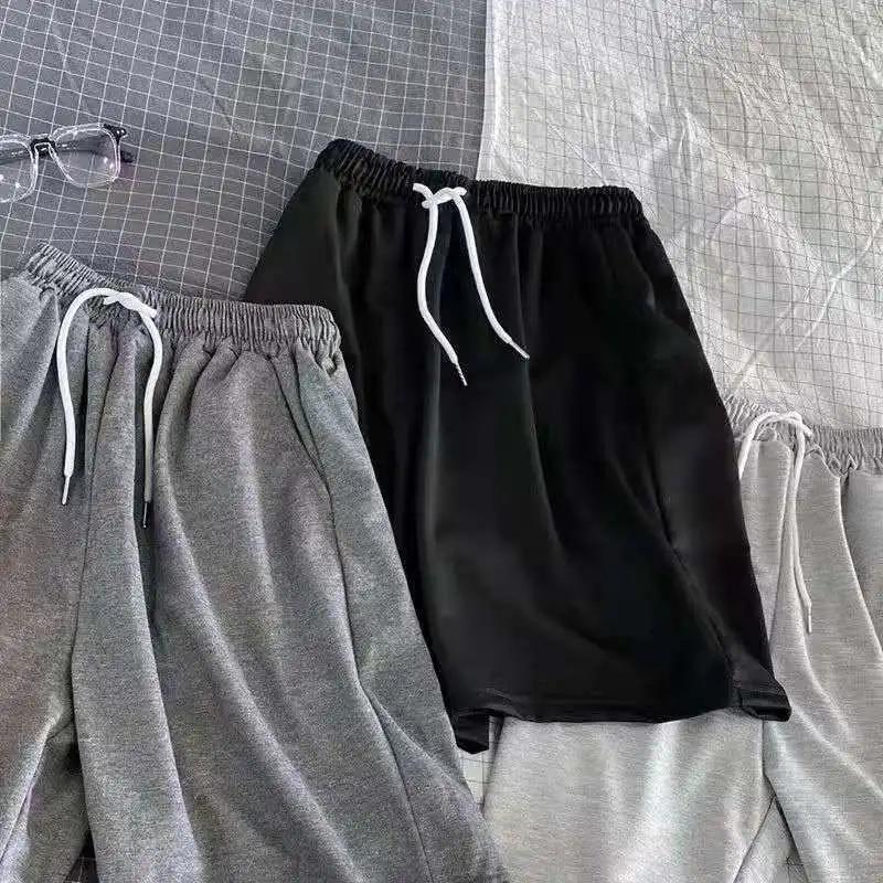 Summer Casual Sports Shorts Female Students Ins Loose All-match Five-point Pants Casual Shorts Solid Color Fitness Jogging Pants