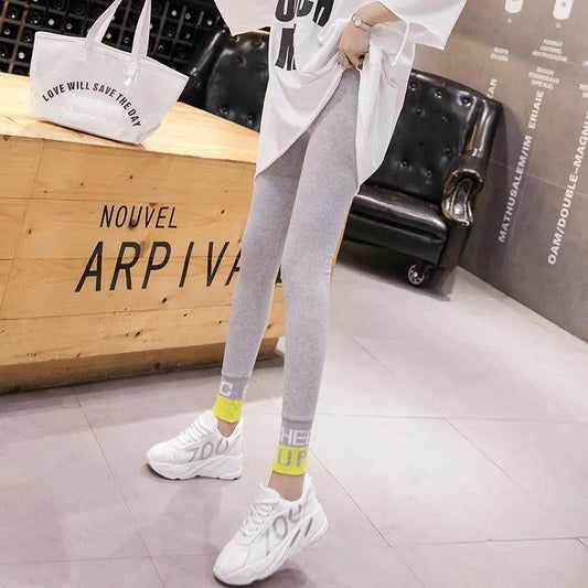 Spring and Autumn All-match Pants Plus Velvet Warmth Leggings Women's Outer Wear Leggings Pencil Pants Thin Stretch Sports Pants Modified Leg Type