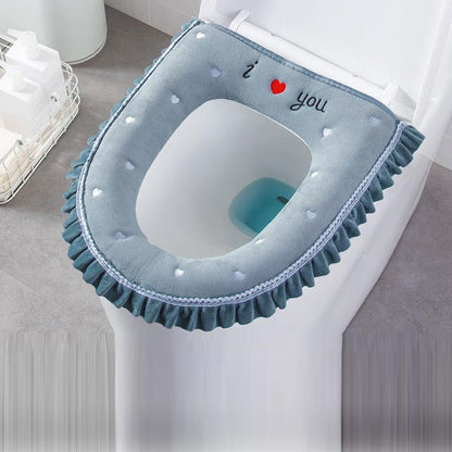 Toilet Seat Household Toilet Cover Zipper Toilet Seat Four Seasons Universal Waterproof Washable Toilet Seat