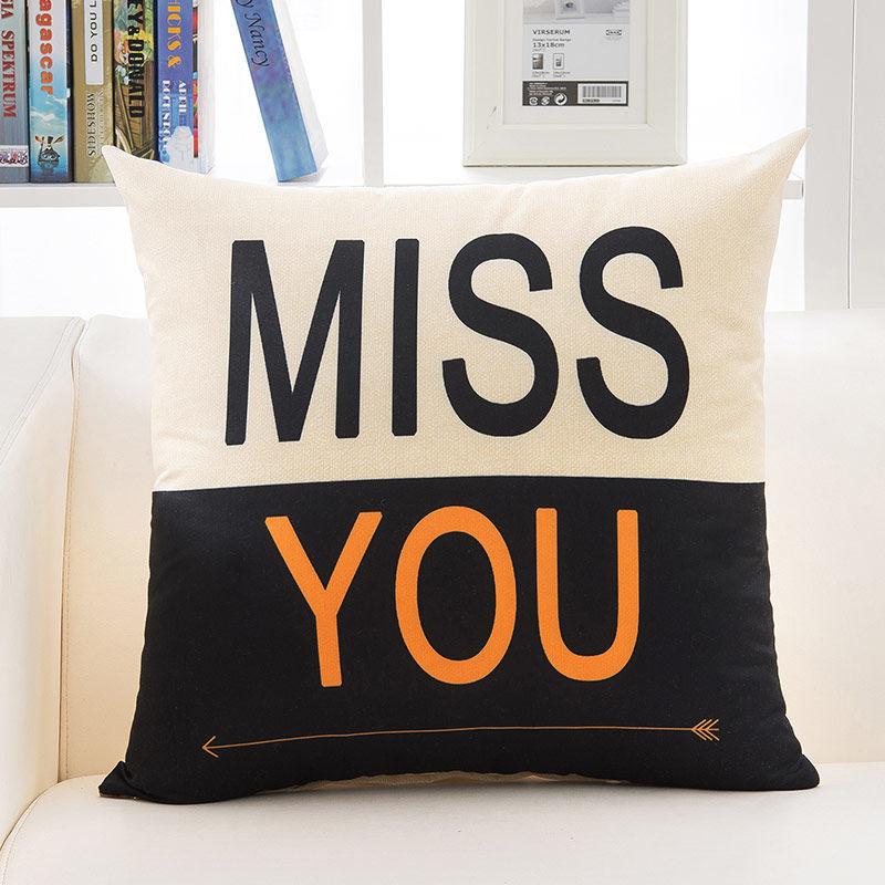 Nordic Stick Figure Printing Pillow Car Lumbar Pillow Home Sofa Pillow Soft Relaxation Artifact