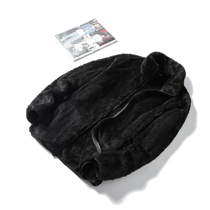 Ladies Double-sided Polar Fleece Jacket Fashion Winter Plus Velvet Thickening Warmth Short Stand-up Collar Outdoor Jacket Suitable for Women