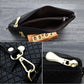 Check Leather crossbody bag Women Shoulder Messenger Bags Casual Portable Multi-Layer Large Capacity