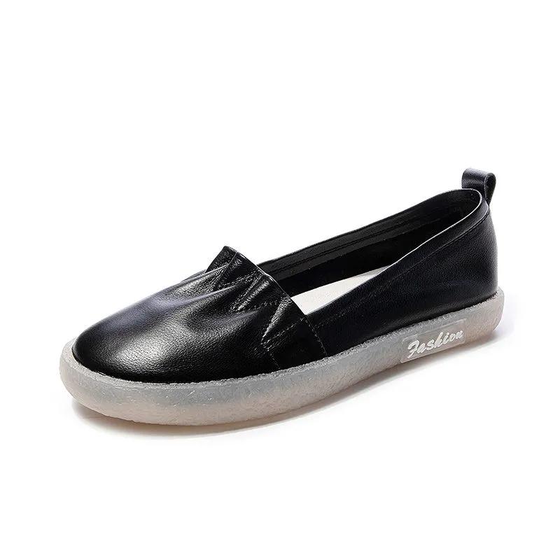 Student White Shoes Soft Bottom Nurse Shoes Breathable Deodorant Lazy Pregnant Women Mother Shoes Non-slip Flat Shoes for Girls