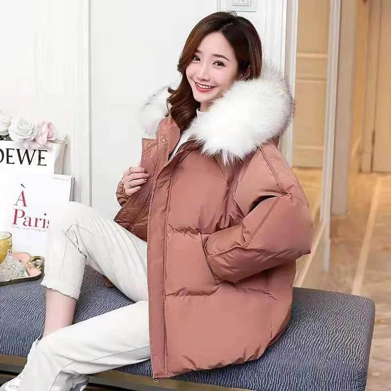 Women's Short Cotton Coat Students Loose Fashion Casual Cotton Coat Thick Bread Coat