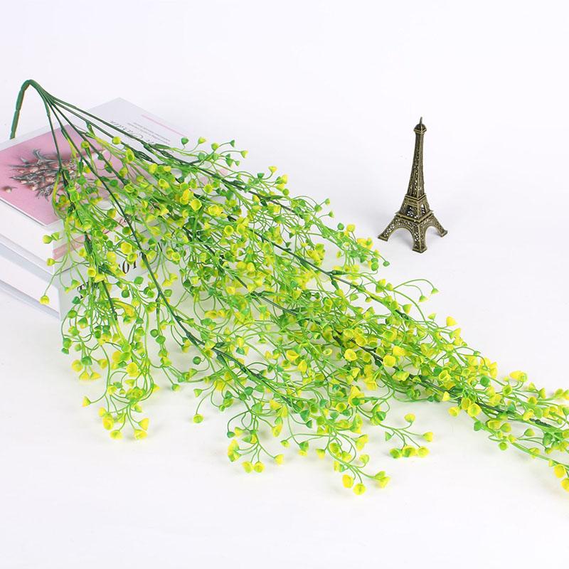 Mural Wall Hanging Simulation Willow Green Plant Artificial Flower Plastic Flower Rattan Bar Restaurant Living Room Kindergarten Decoration