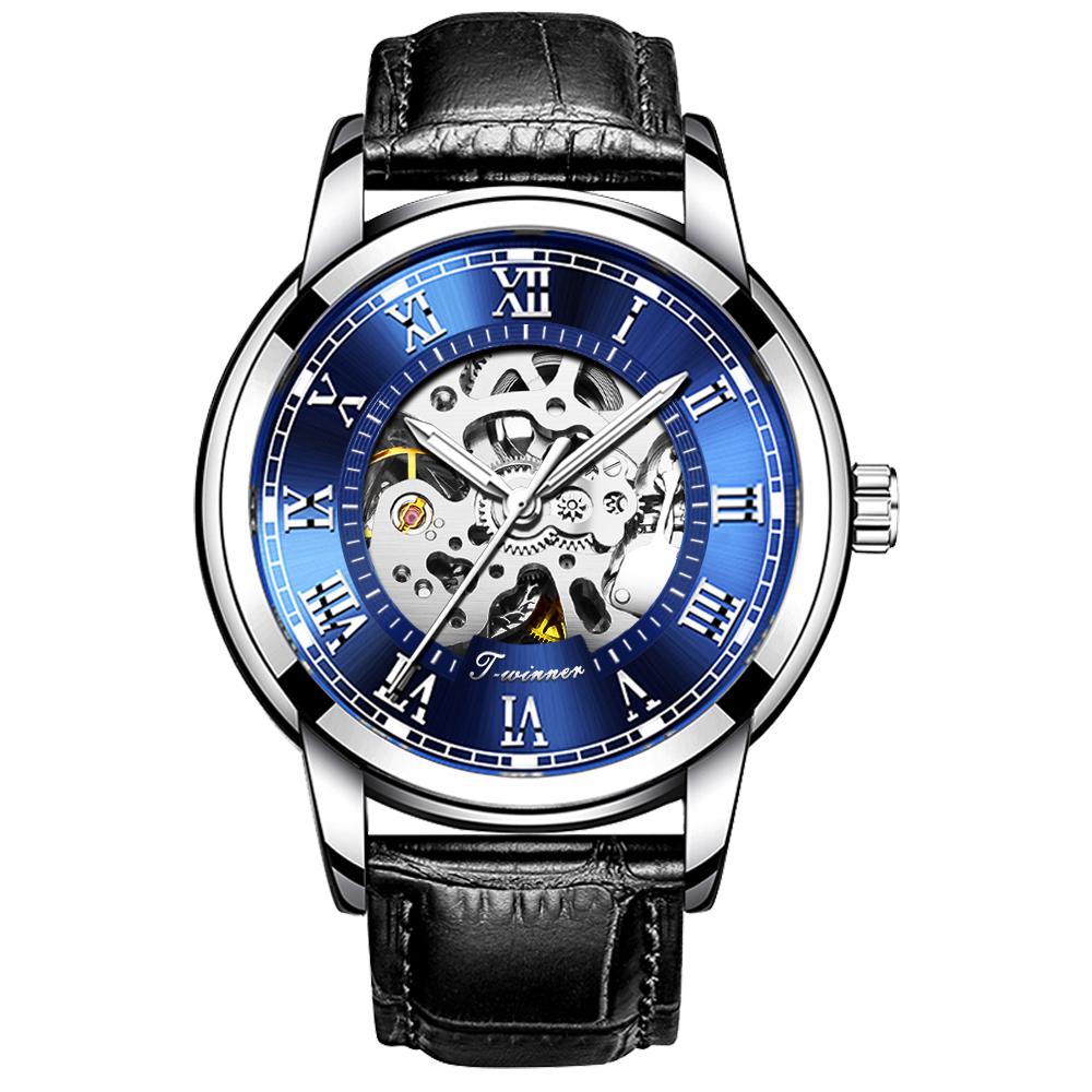 Fashion Mens Watches Luxury Steel Band Mechanical Wristwatch Waterproof Automatic Watch for Men