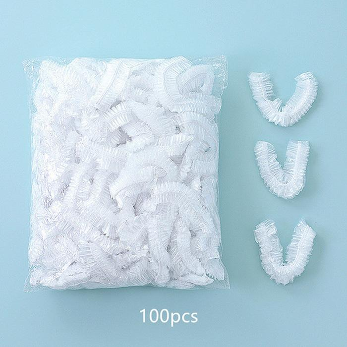 100pcs Disposable Food Cover Plastic Wrap Elastic Food Lids Storage Kitchen Fresh Keeping Saver Bag For Fruit Bowls Cups Caps