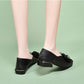 Single Shoes Women's Four Seasons Sweet Low-heeled 2021 Spring and Autumn Square Toe Thick-heeled Small Leather Shoes Shallow Mouth Flat Shoes