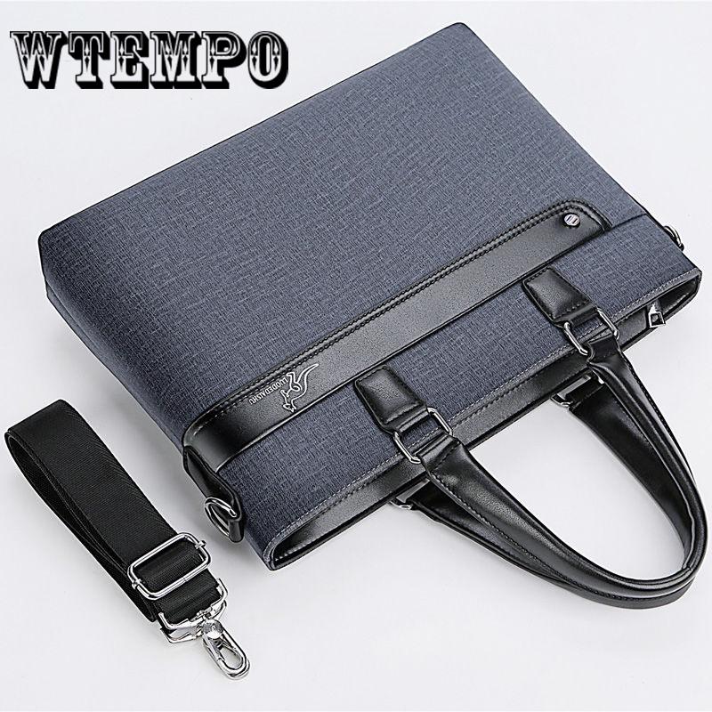 Handbag Men Briefcase Business Messenger Bags Leather Laptop Men's Shoulder Bag