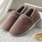 Fall/winter Men and Women Pure Cotton Slippers Bag with Warm Slippers Non-slip Soft-soled Shoes Simple Plush Cotton Shoes