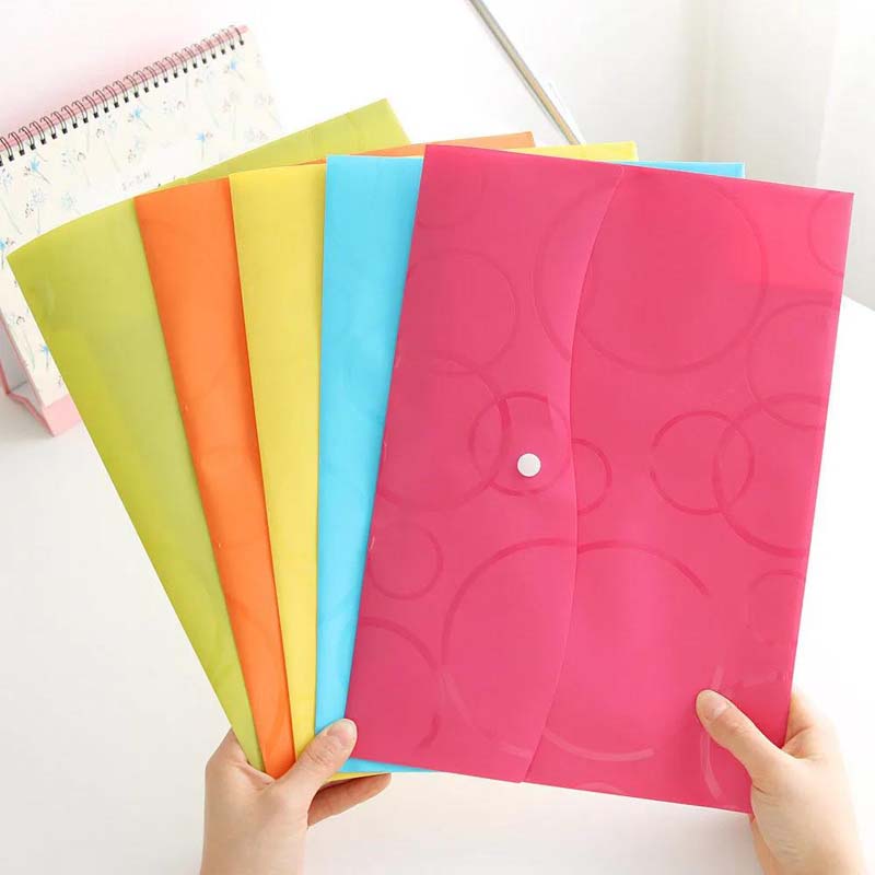 Color Student Information Storage Button Bag