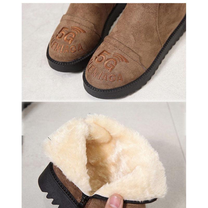 Warm and Velvet Snow Boots Women's Boots Autumn and Winter Thickened Short Boots Cotton Shoes Non-slip Short Boots