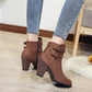 Martin Boots Women's Winter Thick Heel Large Women's Shoes Short Tube Women's Shoes Warm Snow Boots Women Fashion Zipper Boots