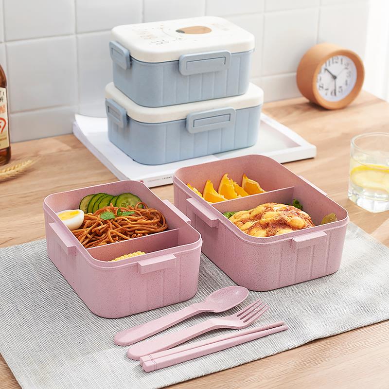 Cute Cartoon Lunch Box Microwave Dinnerware Food Storage Container Children Kids School Office