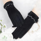 Gloves Women Winter Thick Skin-friendly Warm Cotton Gloves Students Cute Touch Screen Windproof Warm Plus Velvet Cold Riding