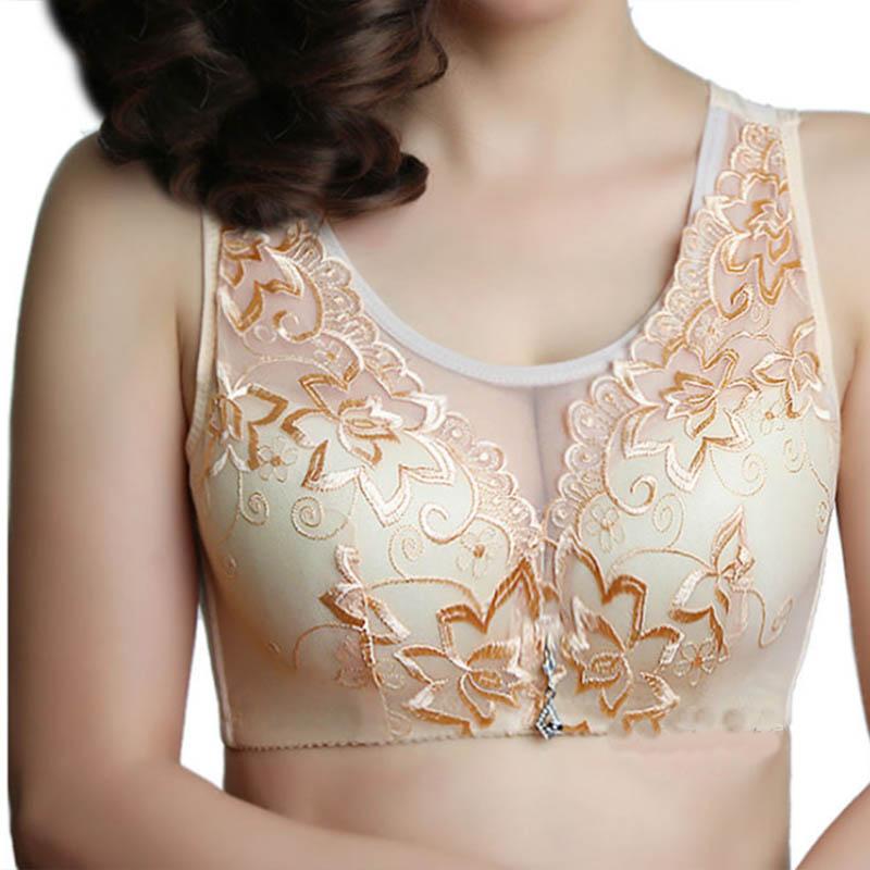 Women Beautiful Back Large Size Bra Without Steel Ring Thin Sexy Full Cup Vest Style Gather Breathable Fashion Bra
