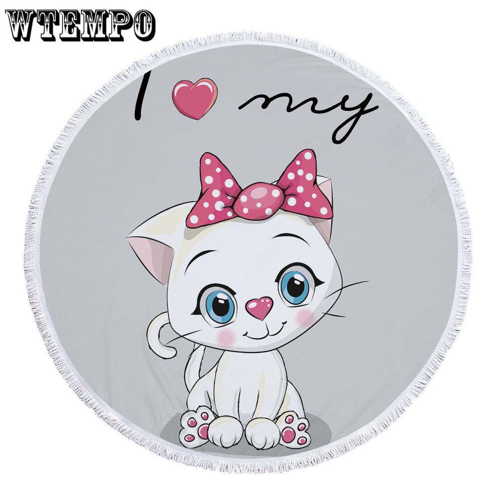WTEMPO Cartoon dog Series Microfiber Beach Towel Sport Yoga Blanket Swimming Bath Towel