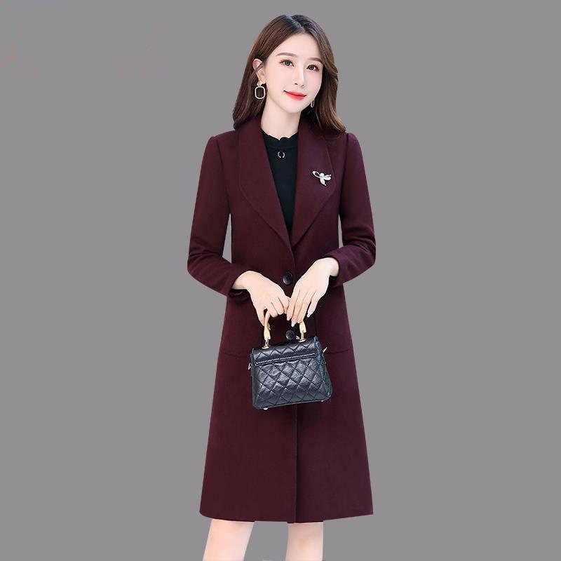 Women Coat Winter Wool Blends Coat Winter Autumn Female Long Sleeve Jacket Plus Size Casual Outwear