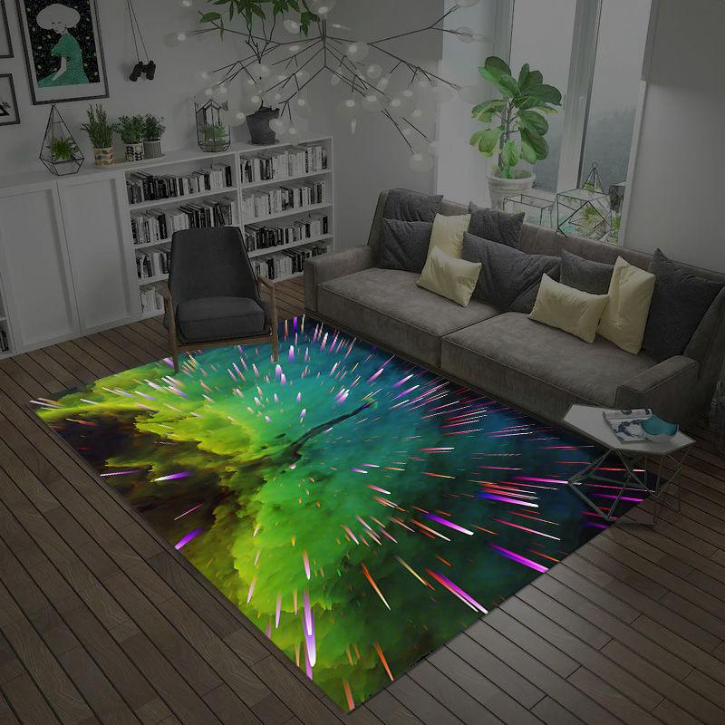 Washable Starry Sky Pattern Carpet Home Living Room Study Bedroom Children's Room Bedside Blanket