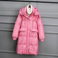 Shiny Long Down Jacket Women Winter Parka Coat Hooded Loose Coat Thick Female Jacket