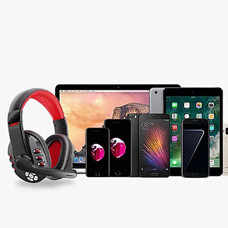 Wireless Bluetooth Headset Head-mounted Gaming Karaoke Headset with Microphone Computer Universal Noise Reduction Mobile Headset