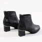 Woven Pattern Soft Leather Short Boots Women Autumn and Winter Martin Boots with Thick Heels and Comfortable All-match