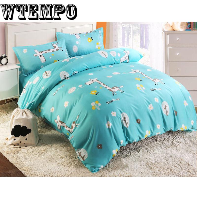 Bed Four-piece Bedroom Home Bedding Set Comfortable Soft Cotton Printed Quilt Cover