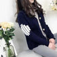 Spring  Autumn V-neck Cardigan Sweater Women Short Knit Small Coat Loose Casual Fashion Students All-match